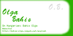 olga bahis business card